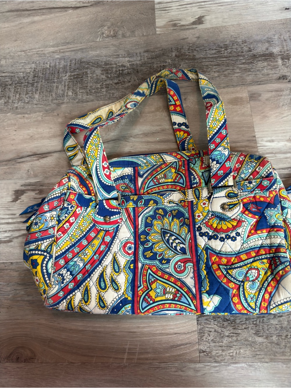 Vera Bradley Quilted Paisley Shoulder Bag In Retired Marina Paisley